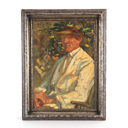 112 - Property of a lady - Laura Fidler (1856-1935) - PORTRAIT OF HARRY FIDLER - oil on canvas, 31 by 22in... 