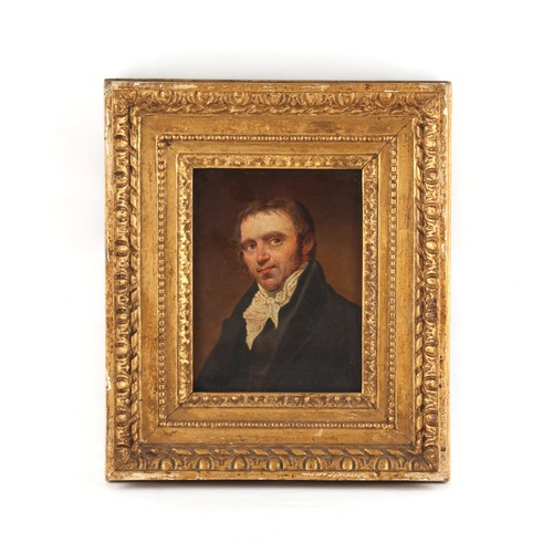 121 - Property of a lady - English School, early 19th century - PORTRAIT OF A GENTLEMAN - oil on panel, 7.... 