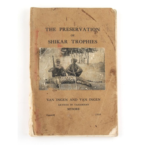 56 - Property of a gentleman - INGEN, Van and Van Ingen, Artists in Taxidermy - 'The Preservation of Shik... 