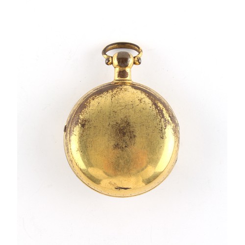 14 - The Henry & Tricia Byrom Collection - an early 19th century gilt cased pocket watch, the verge fusee... 