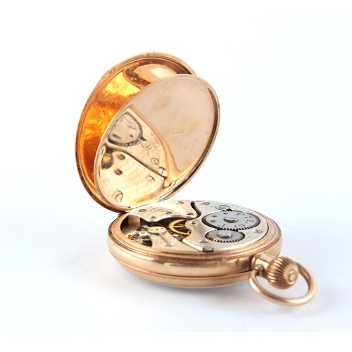 15 - Property of a lady - an early 20th century 9ct gold open faced pocket watch, with keyless wind Pilot... 