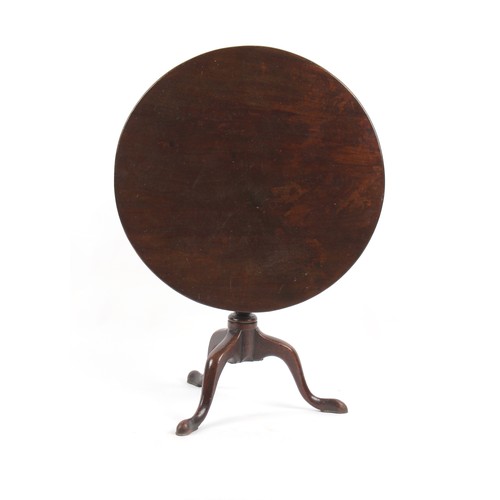 288 - Property of a lady - an 18th century George III mahogany circular tilt-top occasional table, with tu... 