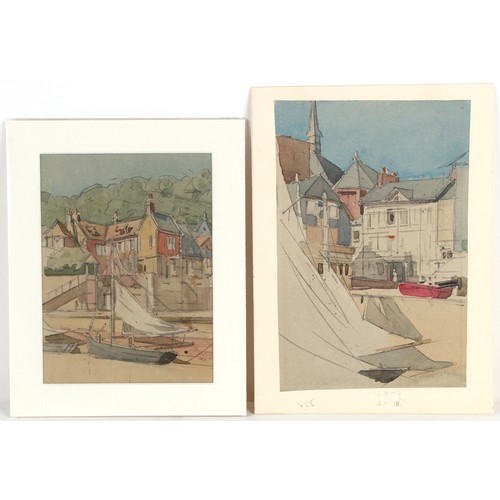 120 - Property of a gentleman - Dugald Sutherland McColl (or MacColl) (1859-1948) - TENBY HARBOUR - waterc... 