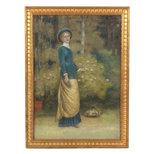 141 - Property of a deceased estate - English school, late 19th,/ early 20th century - A YOUNG LADY PRUNIN... 