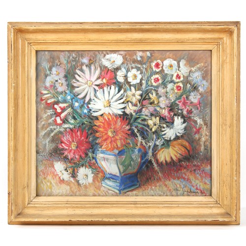 129 - Property of a deceased estate - John Graham (mid 20th century) - STILL LIFE OF SUMMER FLOWERS IN A V... 