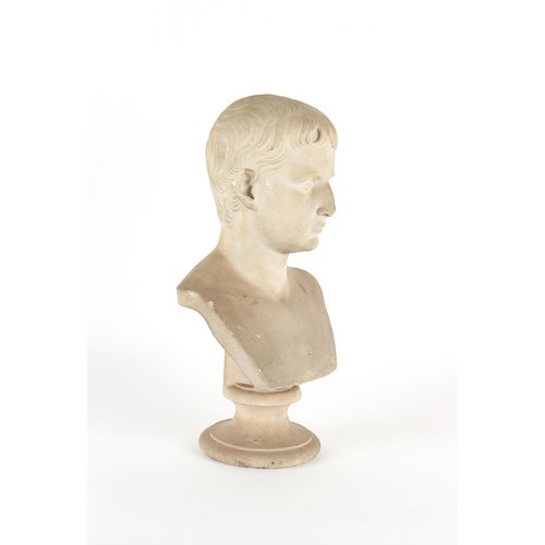 178 - Property of a deceased estate - Italian school, 19th century - BUST OF THE YOUNG CAESAR AUGUSTUS - a... 