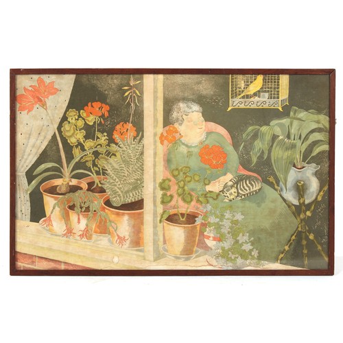 113 - Property of a deceased estate - John Nash CBE RA (1893-1977) - WINDOW PLANTS (1945) - lithograph, fr... 