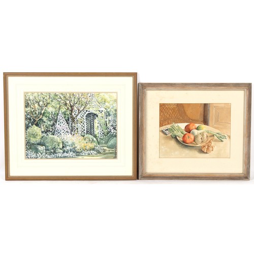 209 - Property of a deceased estate - six assorted watercolours including a STILL LIFE by Robert Tilliard,... 