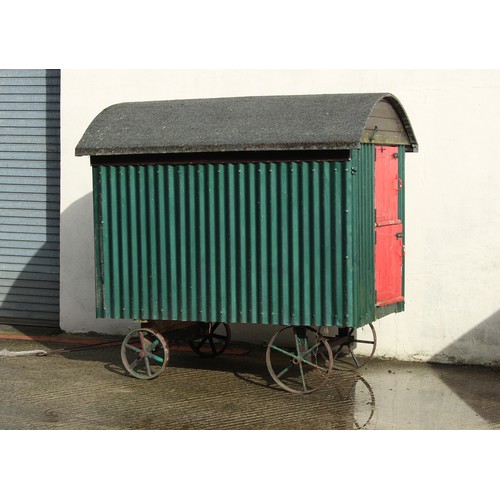 300 - Property of a lady - a half size or child's shepherds hut, 83ins. (210cms.) long excluding towing ba... 