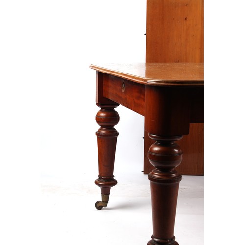 250 - Property of a deceased estate - a Victorian mahogany telescopic wind-out extending dining table with... 