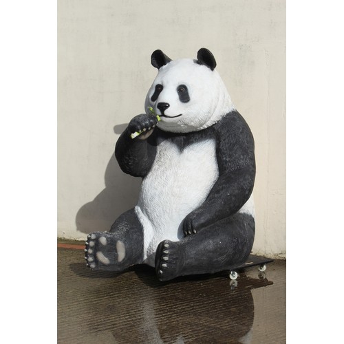 297 - Property of a deceased estate - a monumental larger than life-size garden model of a Giant Panda Bea... 