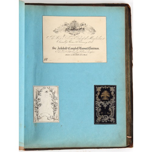 112 - Property of a deceased estate - a 19th century scrap book, containing twenty 18th century full page ... 