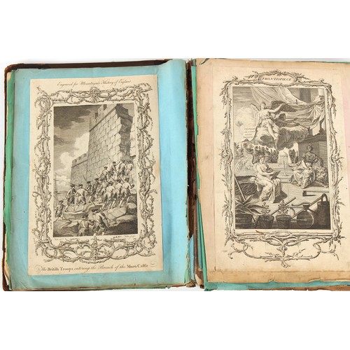 112 - Property of a deceased estate - a 19th century scrap book, containing twenty 18th century full page ... 