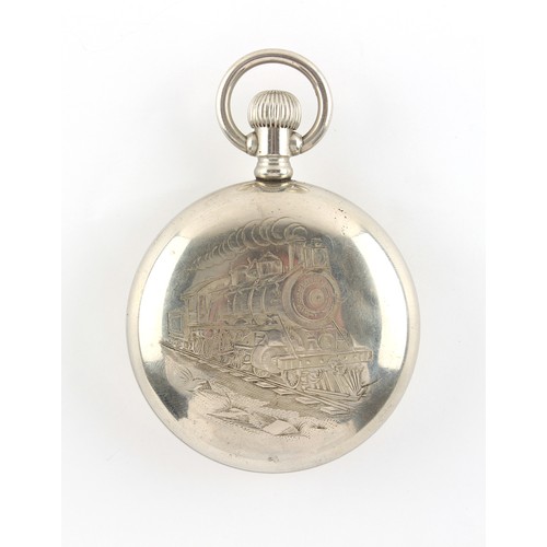 7 - Property of a deceased estate - railway interest - an American New Era keyless wind pocket watch, wi... 