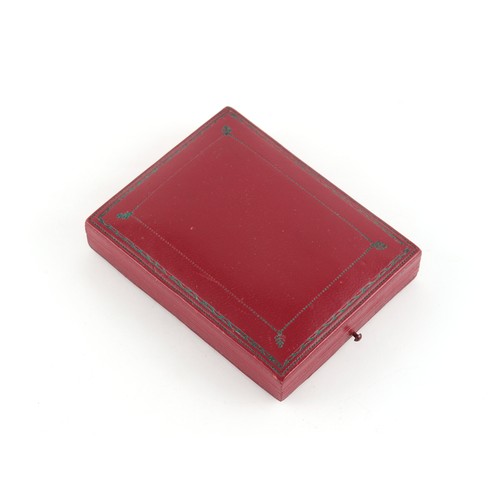 40 - Property of a deceased estate - a maroon leather jewel box from Antrobus Fine Jewels, Old Bond Stree... 