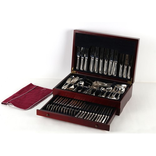 183 - Property of a lady - an extensive silver plated Old English pattern cutlery set, complete for twelve... 