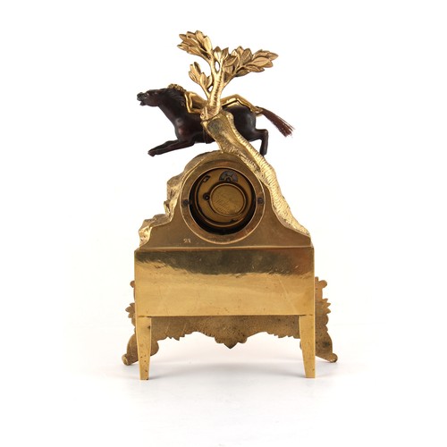 258 - Property of a deceased estate - an early 19th century ormolu & bronze mantel clock timepiece, modell... 