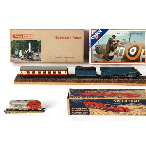 278 - Property of a deceased estate - toy models - a box containing assorted model toys, mostly model rail... 