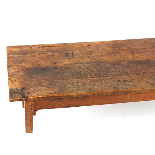 404 - Property of a lady - a late 18th / early 19th century French fruitwood farmhouse kitchen table, of g... 