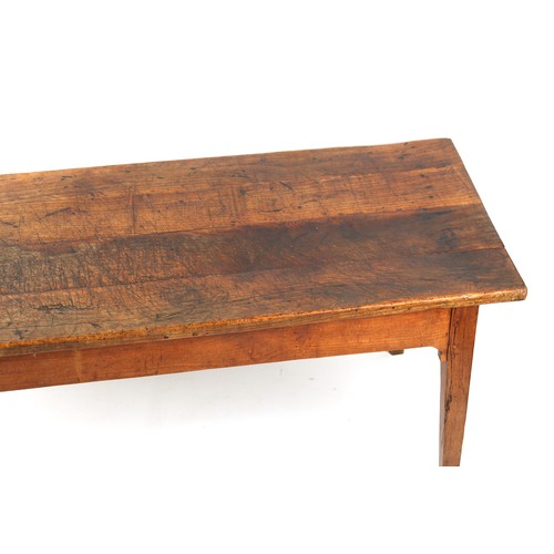 404 - Property of a lady - a late 18th / early 19th century French fruitwood farmhouse kitchen table, of g... 