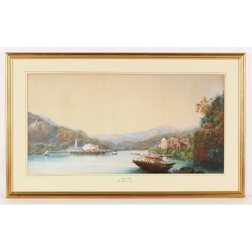 63 - Property of a gentleman - H. Stanmore (19th century) - 'LAGO DI ORTA' (Lake Orta, Italy) (1861) - wa... 