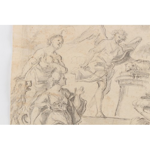 56 - Property of a gentleman - Roman School, 17/18th century - SACRIFICE OF THE LAMB - old master drawing... 