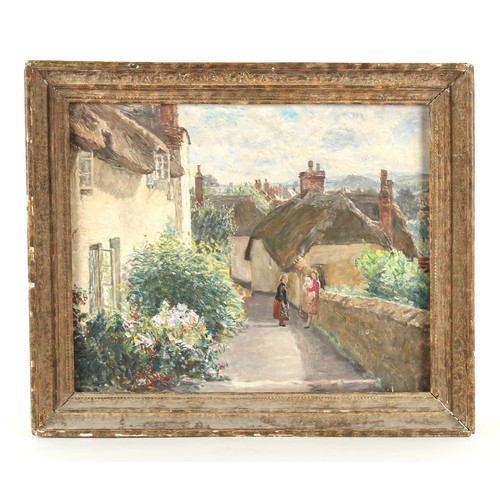 147 - Property of a lady - Fairlie Harmar (Viscountess Harberton) (1876–1945) - VILLAGE SCENE WITH FIGURES... 