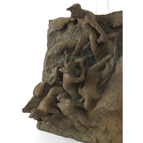 183 - ARR - Property of a lady - Uli Nimptsch (1897-1977) - SIX FIGURES - sculpted bronze relief panel, th... 