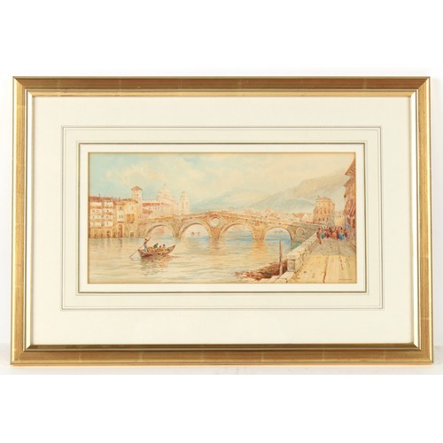 67 - Property of a gentleman - Michel Martino (Italian, 1889-1969) - PONTE PIETRA, VERONA - watercolour, ... 