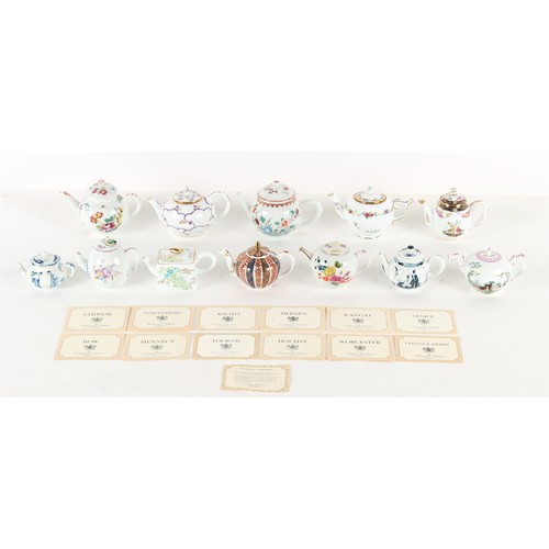 28 - Property of a gentleman - The Victoria & Albert Museum Porcelain Teapot Collection, consisting of 12... 