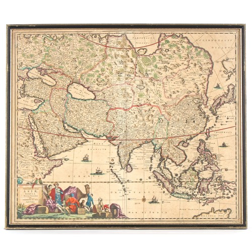 94 - Property of a lady - map of Asia - DE WIT, Frederick - 'ACCURATISSIMA TOTIUS ASIAE TABULA RECENS EME... 