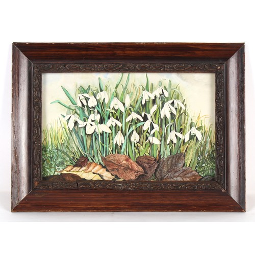 119 - Property of a gentleman - Nell Hardie (Scottish, 20th century) - 'SNOWDROPS' - watercolour, 6.5 by 1... 