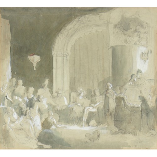 120 - Property of a gentleman - Rodney Joseph Burn R.A. (1899-1984) - 'THE REHEARSAL' - wash drawing, 14.5... 