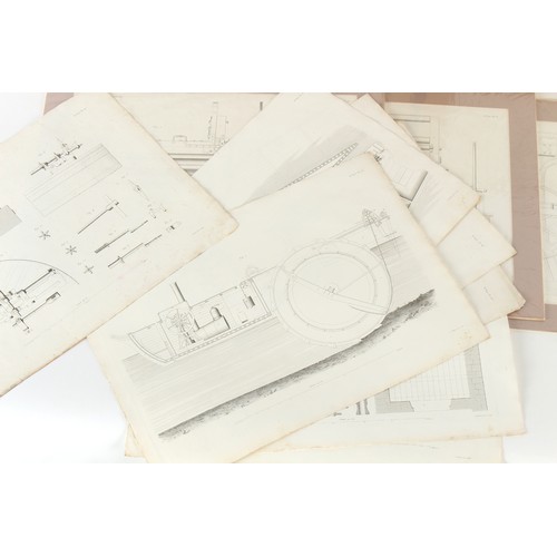 84 - Property of a lady - Cesar Nicolas Louis Leblanc (1787-1835) - TECHNICAL DRAWINGS OF MACHINES - 22 u... 