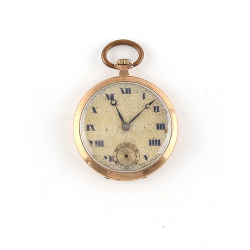 4 - Property of a deceased estate - a 9ct gold open faced pocket watch, import marks for London 1928, no... 