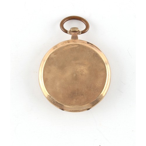 4 - Property of a deceased estate - a 9ct gold open faced pocket watch, import marks for London 1928, no... 