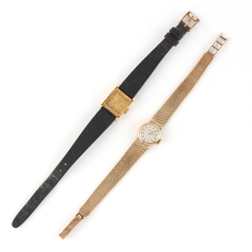 5 - Property of a lady - a lady's Certina 9ct gold wristwatch on 9ct gold bracelet strap, approximately ... 