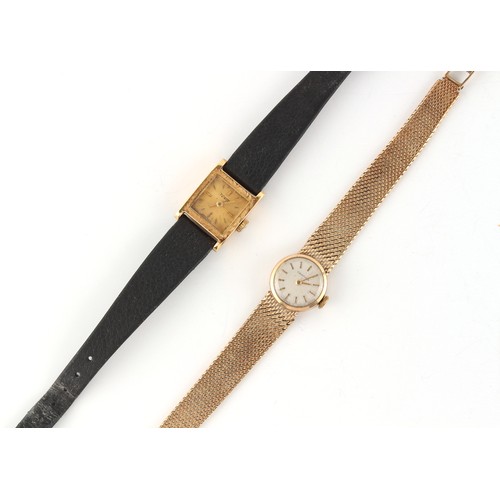 5 - Property of a lady - a lady's Certina 9ct gold wristwatch on 9ct gold bracelet strap, approximately ... 