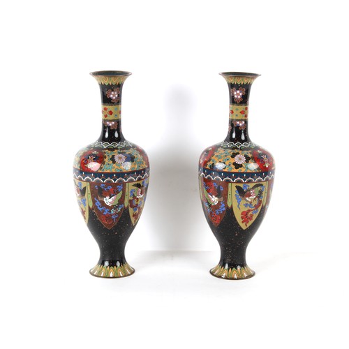 27 - Property of a deceased estate - a large pair of late 19th / early 20th century Japanese cloisonne sl... 