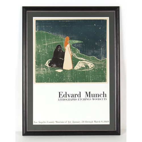 342 - Property of a gentleman - an Edvard Munch exhibition poster, Los Angeles County Museum of Art, Janua... 