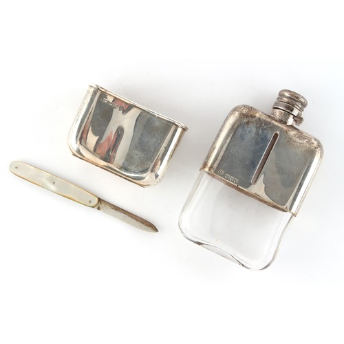 244 - Property of a lady - a Victorian silver hip flask with detachable beaker cup, Sampson Mordan & Co., ... 