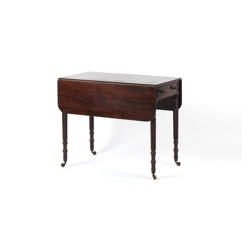 373 - Property of a deceased estate - an early 19th century Regency period mahogany pembroke table, with e... 