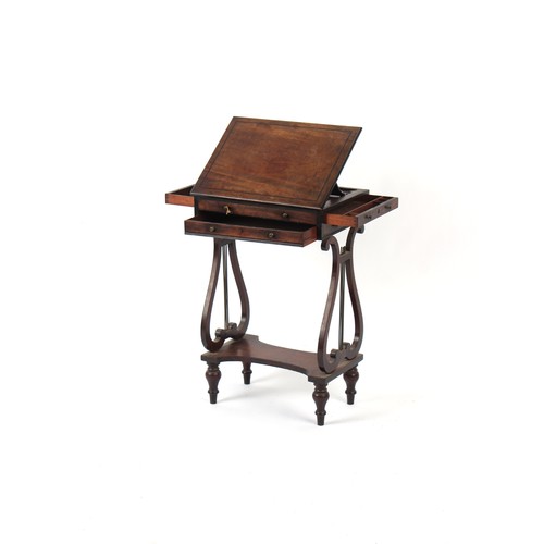 375 - Property of a deceased estate - an early 19th century Regency period mahogany & ebony strung combine... 