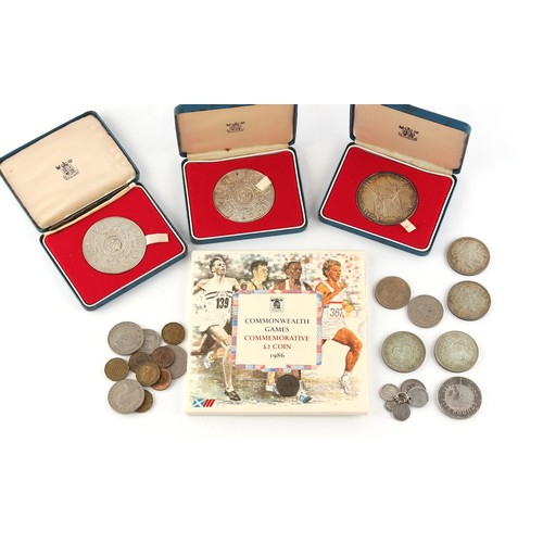 178 - Property of a deceased estate - a bag containing assorted coins including three Royal Mint 1977 Offi... 