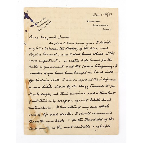 200 - Property of a gentleman - autographs - CONAN DOYLE, Arthur (1859-1930) - an ink manuscript letter to... 