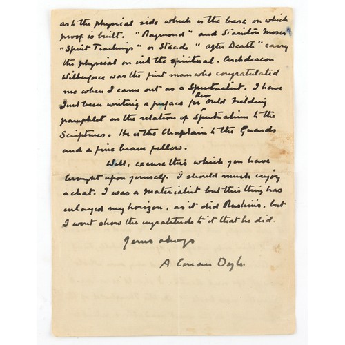 200 - Property of a gentleman - autographs - CONAN DOYLE, Arthur (1859-1930) - an ink manuscript letter to... 