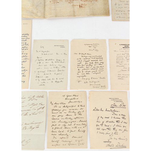 202 - Property of a gentleman - autographs - a collection of twelve manuscript letters by amongst others B... 