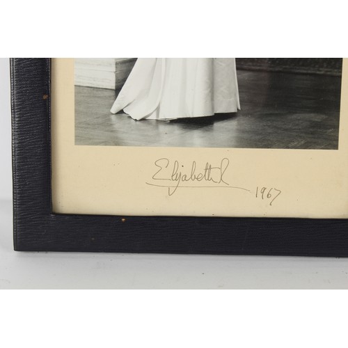 205 - Property of a deceased estate - royal autographs - a trio of signed photographs of Queen Elizabeth I... 