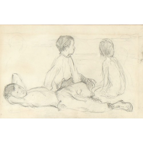 215 - Property of a deceased estate - Edward William Stott A.R.A. R.B.A. (1859-1918) - 'BOYS ON A BEACH' -... 