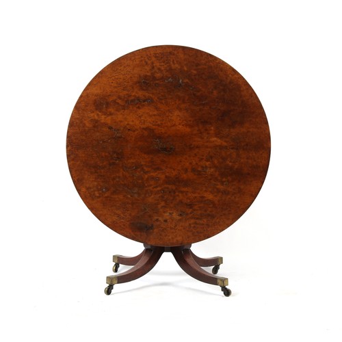 342 - Property of a lady - an unusual early 19th century Regency period burr yew or pollard oak circular t... 